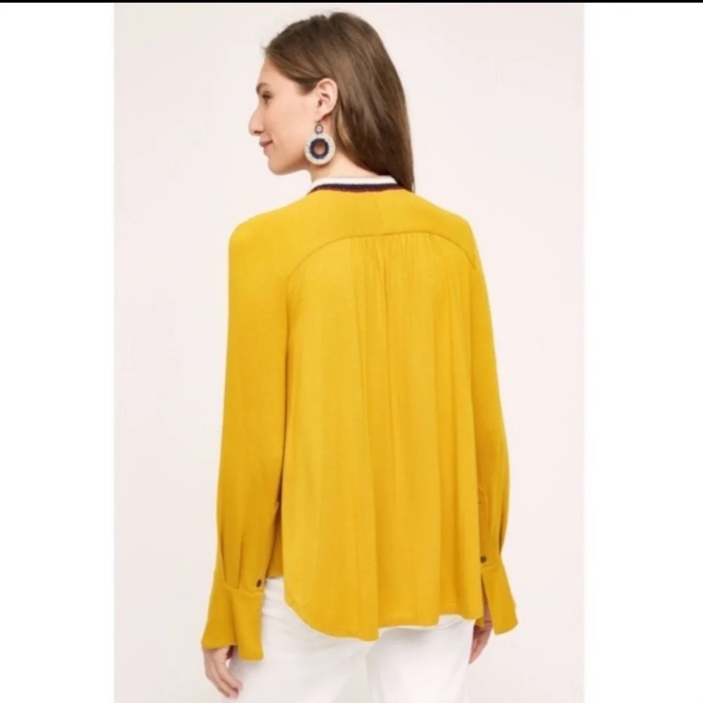 Anthropologie Akemi + Kin Goldie Tassel Blouse - Picture 8 of 8